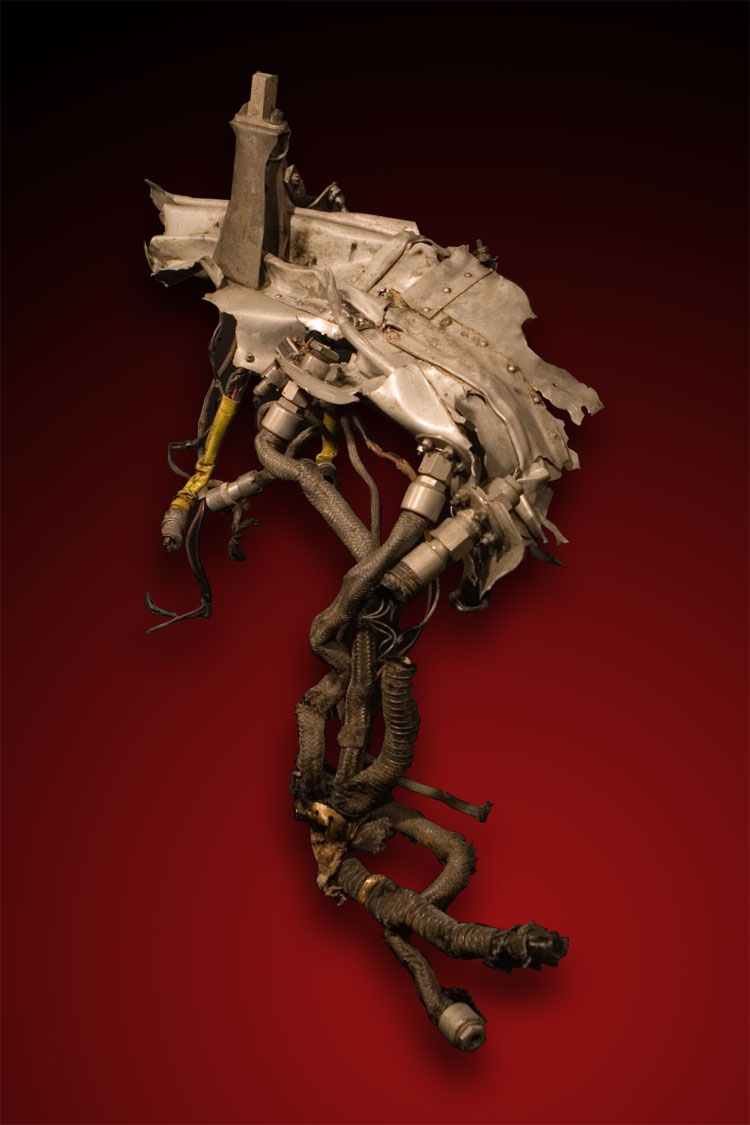 Fragment szczatkow Halifaxa zlokalizowanego georadrem