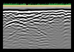 Georadar - profil 2D