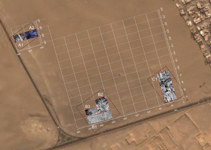 Pachacamac - Ground penetrating radar survey - Areas A,B,C